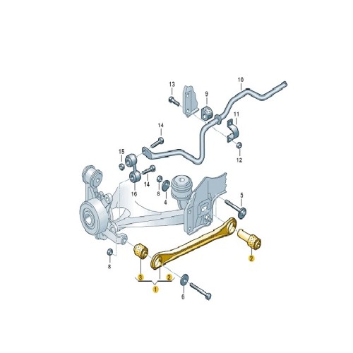 VW  Passat W8 4 Motion/Audi A6 4B V8 Quattro originele spoorstang achter